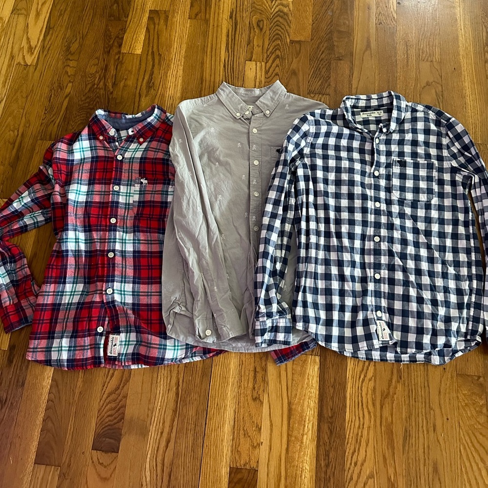 Lot of 3 Abercrombie Kids Button Up Shirts 13/14
